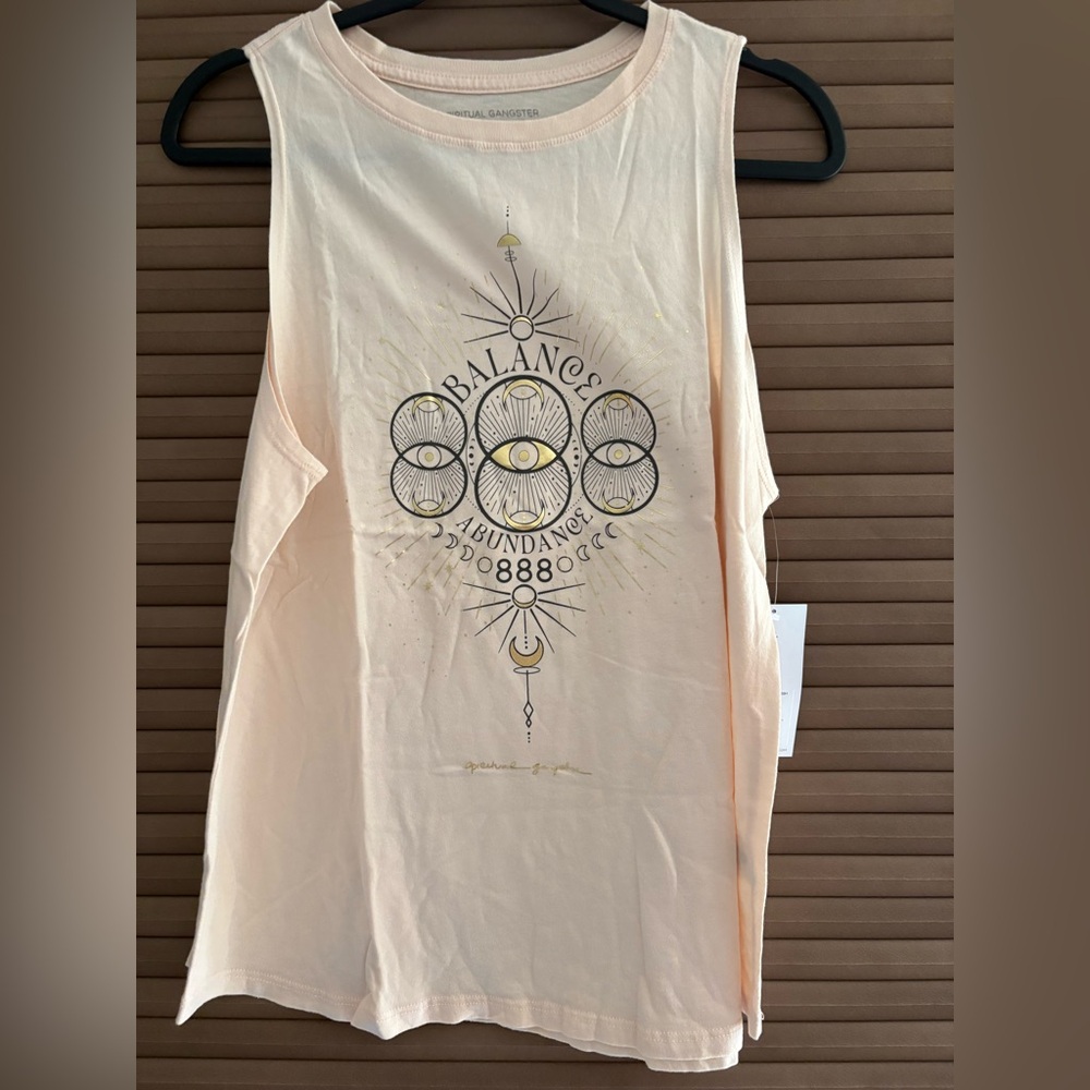 Spiritual Gangster Women's Tan Balance Tank Top